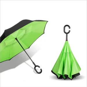 Double-Sided Custom Printed Logo Reverse Inverted Rain Umbrella