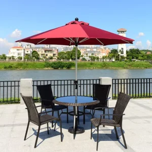 Double Sunshade Customizable Courtyard Garden Hotel Catering Cafe Center Pole Outdoor Umbrella
