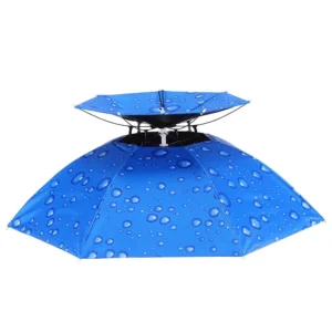 Double layer Head worn Fishing Umbrella Folding and Portable Sunshade and Rain protection Artifact