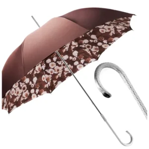 Double layer Long Handle Straight Umbrella Customized Creative Gift Dual use Umbrella Fiberglass Curved Handle Slap up Umbrella