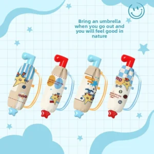 Drop Shipping Five fold Mini Sun Umbrella Cartoon Star Man Sunscreen UV protection Manual Female Students Custom Business Gifts