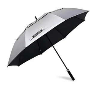 Durable Fiberglass Ribs Custom Logo Golf Umbrella Manufacturer Supply Double Layer Vented Extra Large Sports Rain Sun Umbrella