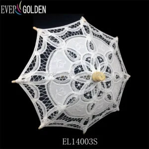 EL14003 17CM New Design Fashion and Portable Umbrella Lace Parasols for Kids Lace Bridal Parasol for Photo Props
