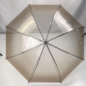 Eco-Friendly 8K See-Through Transparent POE Straight Clear Umbrella