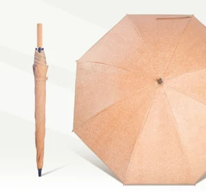 Eco Friendly Waterproof Cork Outdoor Golf Umbrella for Women or Men