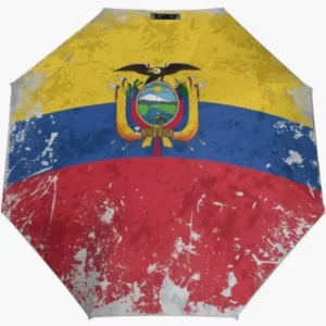 Ecuador All Weather Sun Rain Protector Fully Automatic Folding Umbrella Custom National Themed Design Umbrella