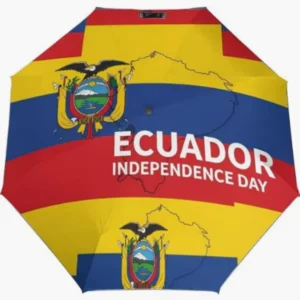 Ecuador Compact Portable Fully Automatic Folding Umbrella with Custom National-Themed Design