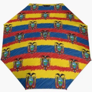 Ecuador Fully Automatic Folding Umbrella with Custom National-Themed Design