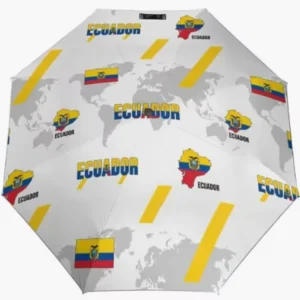 Ecuador Fully Automatic Folding Umbrella with Custom National-Themed Design