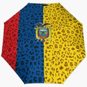 Ecuador Premium Durable Waterproof Fabric Fully Automatic Folding Umbrella Custom National Themed Design Umbrella