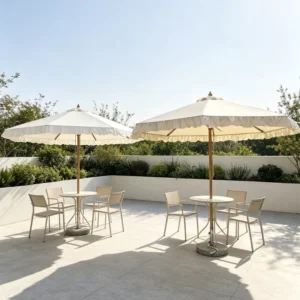 Edge Center Pillar Custom Outdoor Umbrella Modern Foldable Big Size Parasols for Hotel Beach Garden Use