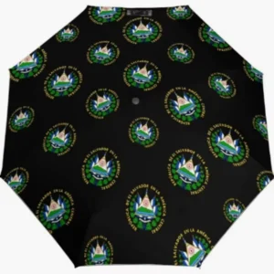 El Salvador Rainproof and Sun-proof Umbrella National Flag Emblem Themed Pattern Print Fully Automatic Umbrella