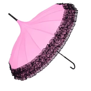 Elegant Gothic Style Parasol for Sun & Rain Girls Wedding Protection Sunshade Lace Pagoda Umbrella Parasols