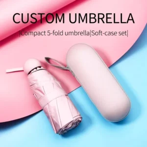 Elegant Minimalist UV Protection Lightweight Fresh Style Mini Capsule Sun Umbrella for Ladies Daily Outdoor Travel