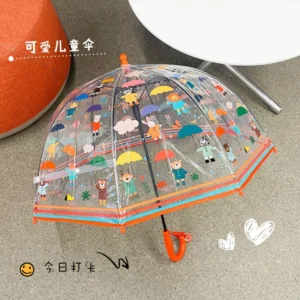 Engineering Vehicle Girls’ Kindergarten Primary School Students Children’s Umbrella Cute Thickening Semi-Automatic Long Umbrella