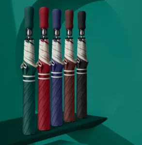 Extra-Large 2-Fold 8-Bone Windproof Automatic Golf Umbrella with UV Print