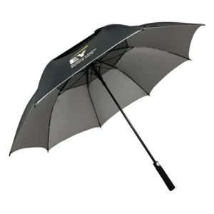 Extra-Large 68-Inch Double Layer Golf Umbrella Silver UV Coating Full Fiberglass Mesh Semi-Automatic