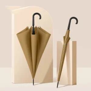 Extra Large Fiberglass Windproof 190T Pongee Waterproof Custom Logo Straight Umbrella