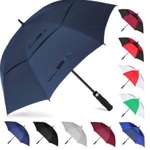 Extra Large Golf Umbrella Windproof Automatic Open Straight Umbrella Polyester Custom Logo