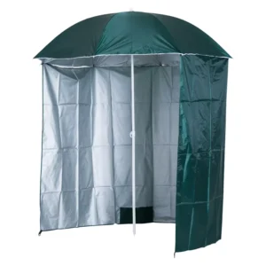 Extra Large Outdoor Folding Fishing Umbrella with Wind and Rain Shelter and Removable Side Curtain