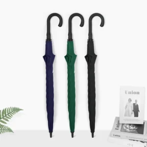 Extra Large Strong Fiberglass Windproof 190T Pongee Waterproof Automatic Straight Umbrella