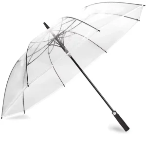 Extra-Large Transparent PVC Golf Umbrella, Automatic, POE, Customizable