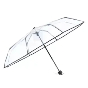 Factory 21 Inch Manual Folding Three-Fold Transparent Custom Logo Pattern Classic Outdoor Gifts Umbrella