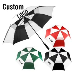 Factory 30-Inch Auto Open Windproof UV-Resistant Polyester Pongee Golf Umbrella with Straight Handle