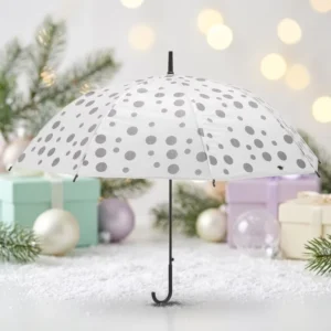 Factory 8-Rib Transparent Straight-Handle Umbrella with Frosted Finish