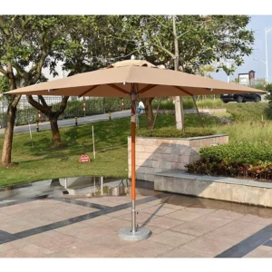 Factory Aluminum Square Center Pole Patio Umbrella for Pool, Park, Picnic, Outdoor Sun Shade