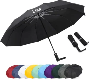 Factory Automatic Umbrella Windproof Custom Rain UV Umbrella With Logo