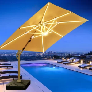 Factory Bulk Sale Restaurant Hotel Cafe Coffee Shop Outdoor Garden Patio Swimming Pool Parasol Umbrella and Bases