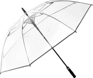 Factory Clear Golf Umbrella Custom Printing Transparent Rain Shielding Umbrella