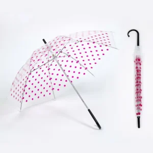 Factory Clear Waterproof Transparent Vintage Bubble PVC POE Umbrella