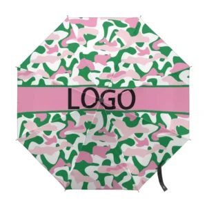 Factory Custom 3-Fold Automatic Travel Umbrella with Sunshade Coating