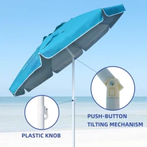 Factory Custom Design Personalized Tilting Beach Umbrella for Summer Sunshade