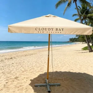 Factory Custom Logo Waterproof Foldable Outdoor Patio Umbrella for Beach and Garden