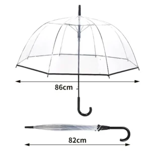 Factory Custom Windproof Clear Bubble Umbrella With Logo