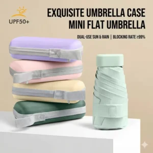 Factory Customizable Five-Folding UV-Proof Pocket Mini Umbrella Print Logo Capsule Case Sun and Rain Dual-Use