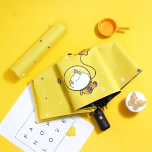 Factory Customize Folding Umbrella Automatic Compact Rain Windproof Travel for Children and Adults