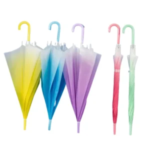 Factory Customized Logo Clear Umbrellas Adults Parasol Colorful Transparent PVC Umbrella with Printing for Promotion