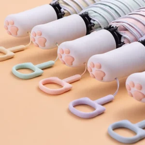 Factory Cute Mini Portable Umbrella 6K Ribs Patent Design for Cat or Dog Lovers Protective From Sun Burn for Cars