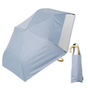 Factory Direct 3 Folding Sun Umbrella 8 Steel Ribs Pearl Chain Storage Bag UPF 50+ Travel
