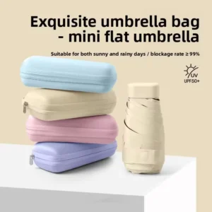 Factory Direct 6 Fold Umbrella Manual Compact Folding Umbrella Women Anti UV Sun and Rain Dual Use