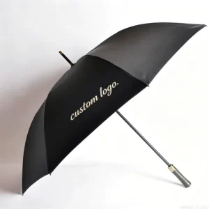 Factory Direct 8-Rib Double-Layer Straight Golf Umbrella Auto Open Large Windproof Retro Business Umbrella with Custom Logo