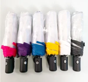 Factory Direct Automatic 3-Fold Clear Umbrella with Custom Logo for Promotional Advertising
