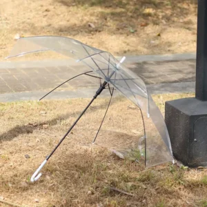 Factory Direct Clear Golf Transparent Umbrella Small Long Handle See-Through Clear Transparent Umbrella for Adults