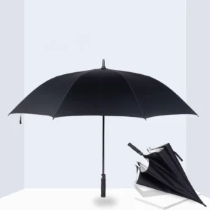 Factory Direct Custom Printed Straight Umbrella Windproof Lightweight Pongee for Beach Garden Decor and Travel