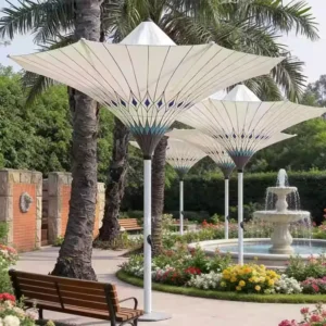 Factory Direct Customizable Outdoor Dining Aluminum Umbrella, Waterproof, Anti-UV, 3.5M Radius