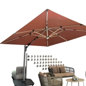 Factory Direct Modern 3m Outdoor Sun Shade for Villas, Hotels, Restaurants, Cafes, Parks, and Gardens with UV Protection